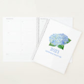 2021 Bloemen Waterverf Hortensia Persoonlijke naam Planner (Display)