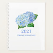 2021 Bloemen Waterverf Hortensia Persoonlijke naam Planner (Voorkant)
