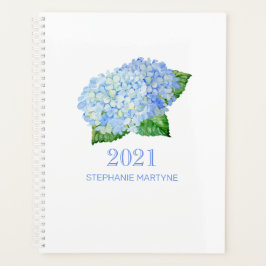 2021 Bloemen Waterverf Hortensia Persoonlijke naam Planner