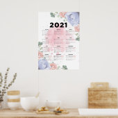2021 Bloemencalender Poster (Keuken)