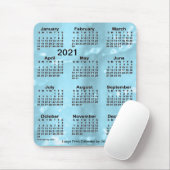 2021 Blue Water Large Print Calendar van Janz Muismat (Met muis)
