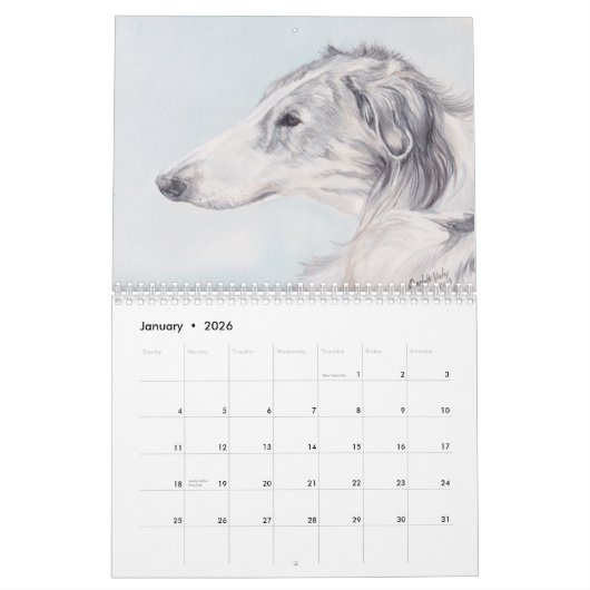 2021 Borzoi Art Calendar van Charlotte Yealey Kalender (Jan 2026)