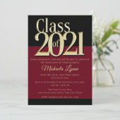 2021 Bourgondië en gouden Afstudeerder Kaart (Staand voorkant)