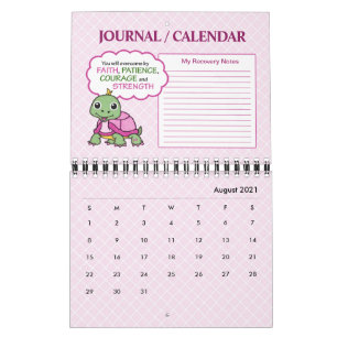 2021 Breast Cancer Recovery Quotes Journal Kalender