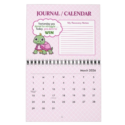 2021 Breast Cancer Recovery Quotes Journal Kalender (Mar 2026)