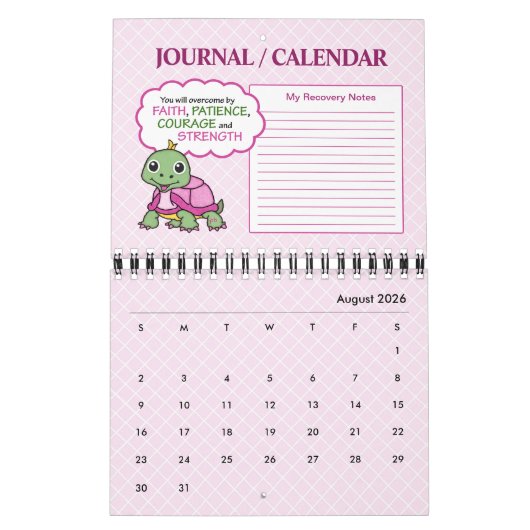 2021 Breast Cancer Recovery Quotes Journal Kalender (Aug 2026)