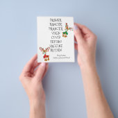 2021 Budget voor de naam van de Kerstmisrendieren  Flyer (Hand)