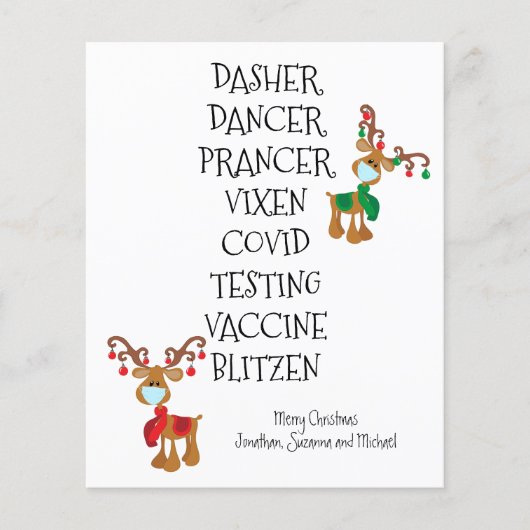 2021 Budget voor de naam van de Kerstmisrendieren  Flyer (Voorkant)