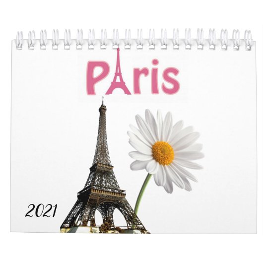 2021 Calendar Paris, Frankrijk Kalender (Achterkant)