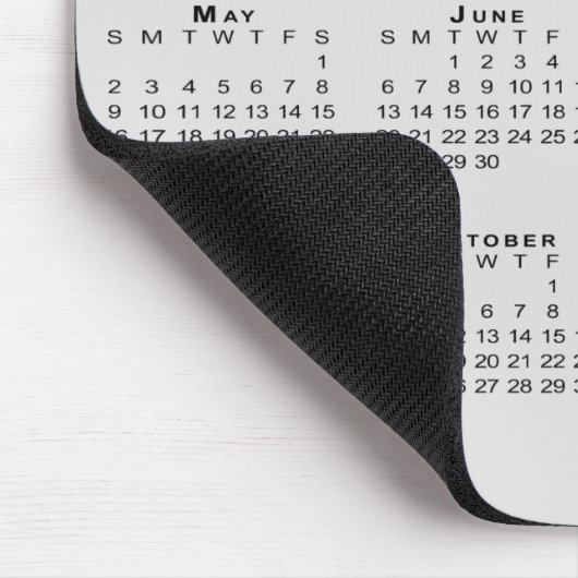 2021 Calendar Simple Gray and Black Muismat (Hoek)