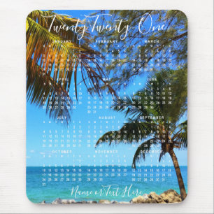 2021 Calendar Tropical Beach of Your Photo Script Muismat