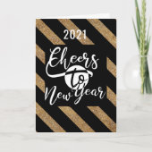 2021 Cheers tot nieuwjaar | Nieuwjaar Feestdagen Kaart (Voorkant)
