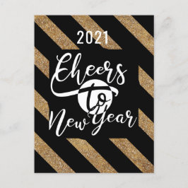 2021 Cheers tot nieuwjaar | Nieuwjaar Feestdagenkaart