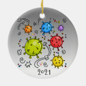 2021 Coronavirus Covid-19 virus Keramisch Ornament (Achterkant)