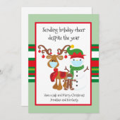 2021 Covid Sending Holiday Cheer Ondanks jaar Feestdagenkaart (Voorkant / Achterkant)