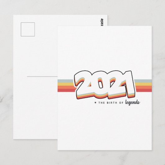 2021 De geboorte van legenden Briefkaart (Voorkant / Achterkant)