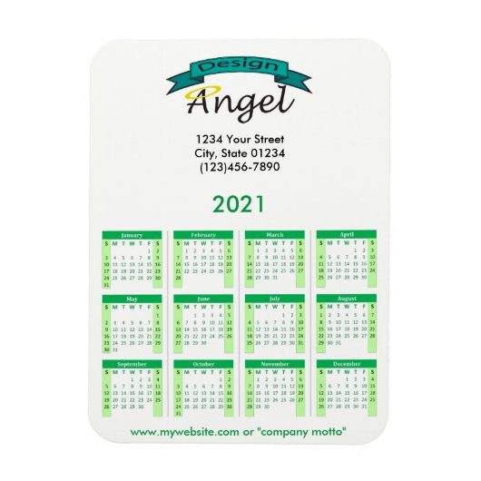 2021 De groene agenda voor uw Logo Magneet (Verticaal)