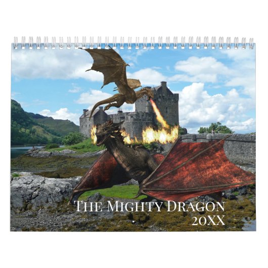2021 De machtige draak elk jaar Fantasy Calendar Kalender (Hoes)