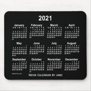 2021 de Witte Kalender van het Neon door Janz Muismat