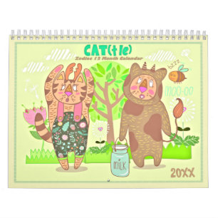 2021 De Zodiac Cats Calendar Kalender