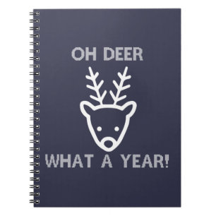 2021 Deer Head Oh, wat een jaar eind van het jaar Notitieboek