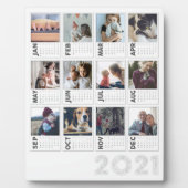 2021 Desktop Calendar Modern Photo Collage Fotoplaat (Voorkant)