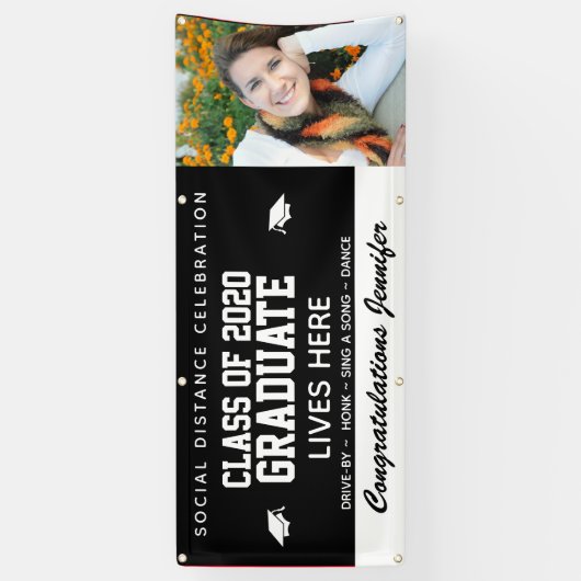 2021 Drive by Afstuderen Banners - Personalized (Verticaal)