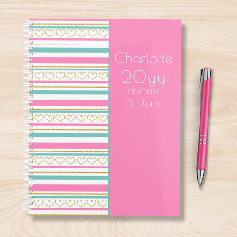 2021 Dromen & Plannen Goud Glitter Roze Gepersonal Planner