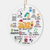 2021 een jaar om te herinneren aan Funny Keepslag Keramisch Ornament (Links)