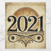 2021: een  opleving wijn etiket (Enkel label)