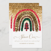 2021 Eigen kerstregenbooggouden glitter Glam (Voorkant / Achterkant)