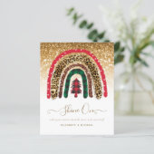 2021 Eigen kerstregenbooggouden glitter Glam (Staand voorkant)