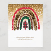 2021 Eigen kerstregenbooggouden glitter Glam Flyer (Achterkant)