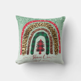 2021 Eigen kerstregenbooggouden glitter Glam Kussen