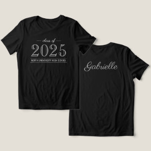 2021 Elegant zwart-grijs Afstuderen Tri-Blend Shirt