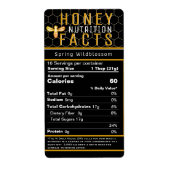 2021 FDA Honey Honeycomb and Bee Etiket (Voorkant)