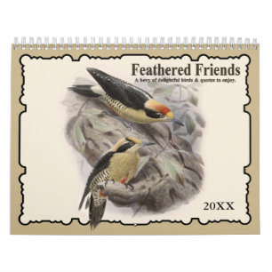 2021 Feathered Friends Vogelmuurkalender Kalender