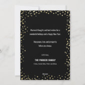 2021 Festive Gold | Gelukkig nieuwjaar Feestdagenkaart (Achterkant)