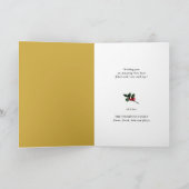 2021 Festive Pine Bough Magnolia Red Berry Feestdagen Kaart (Binnen)