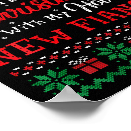 2021 First Christmas With My Hot New Fiance Xmas H Poster (Hoek)