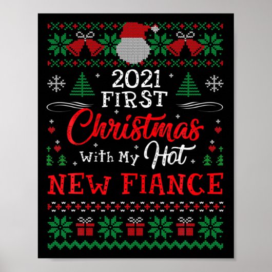 2021 First Christmas With My Hot New Fiance Xmas H Poster (Voorkant)