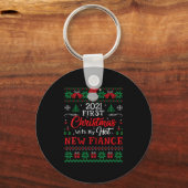 2021 First Christmas With My Hot New Fiance Xmas H Sleutelhanger (Voorkant)