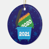 2021 Funny Dumpster Fire Keepomwille Kerstmis Keramisch Ornament (Links)