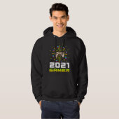 2021 Gamer Play Computer Video Games 2021 Firework Hoodie (Voorkant volledig)