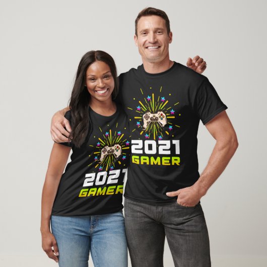 2021 Gamer Play Computer Video Games 2021 Firework T-shirt (Unisex)