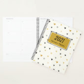 2021 Geometrisch goud en zwart patroon op maat Planner (Display)