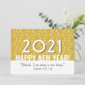 2021 | Goudznowschilfers | CHRISTELIJK | NIEUW JAA Feestdagenkaart (Staand voorkant)