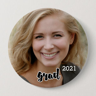 2021 Grad Party Senior Photo Proud Parent Ronde Button 4,0 Cm