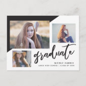 2021 Graduate Diagonal Postcard Uitnodiging Briefkaart (Voorkant)