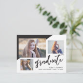 2021 Graduate Diagonal Postcard Uitnodiging Briefkaart (Staand voorkant)